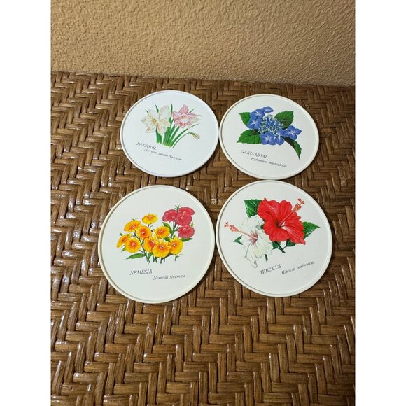 Portmeirion Botanic Garden Coaster Set Hard Plastic Set Of 12 - Picture 6 of 7